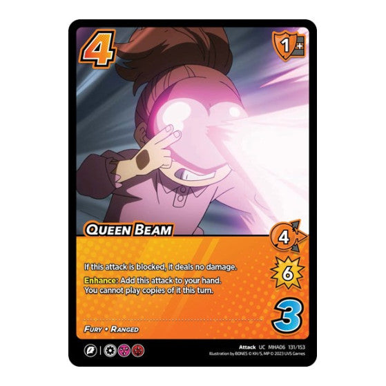 Queen Beam (MHA6) #131/153 Uncommon (Lightly Played) UniVersus: My Hero Academia: Jet Burn UniVersus: 2023