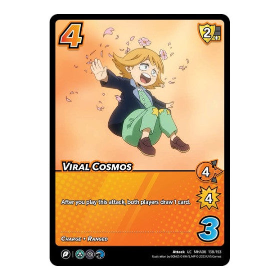 Viral Cosmos (MHA6) #138/153 Uncommon (Lightly Played) UniVersus: My Hero Academia: Jet Burn UniVersus: 2023