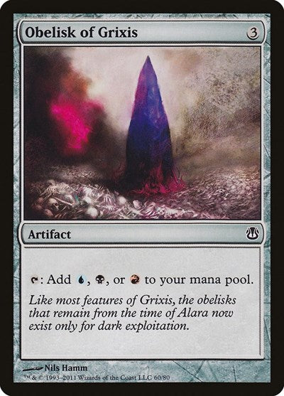 Obelisk of Grixis (DDH) #60 Common (Lightly Played) Duel Decks: Ajani vs. Nicol Bolas Magic: The Gathering: 2011