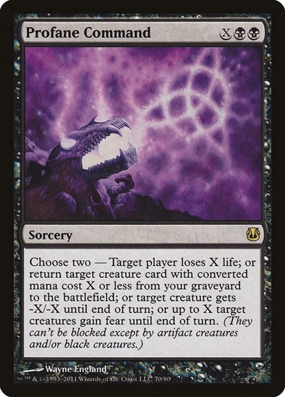 Profane Command (DDH) #70 Rare (Lightly Played) Duel Decks: Ajani vs. Nicol Bolas Magic: The Gathering: 2011