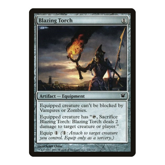 Blazing Torch (ISD) #216 Common (Lightly Played) Innistrad Magic: The Gathering: 2011