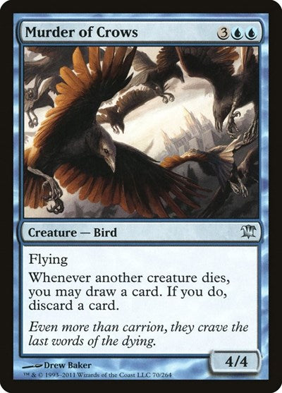 Murder of Crows (ISD) #70 Uncommon (Lightly Played) Innistrad Magic: 2011