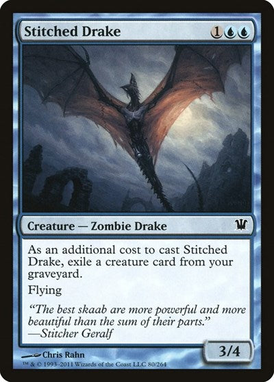 Stitched Drake (ISD) #80 Common (Lightly Played) Innistrad Magic: The Gathering: 2011