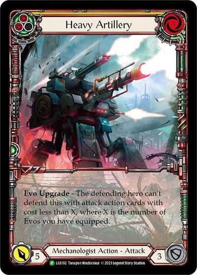 Heavy Artillery (Yellow) - LGS192 (PR) #LGS192 Promo (Rainbow Foil Lightly Played) Flesh and Blood: Promo Cards Flesh and Blood TCG: 2019