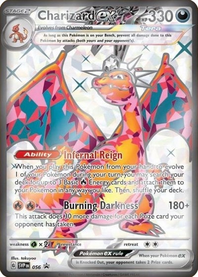 Charizard ex - 056 (SVP) #056 Promo (Holofoil Moderately Played) SV: Scarlet & Violet Promo Cards Pokemon: 2023