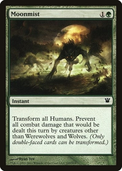 Moonmist (ISD) #195 Common Innistrad Magic: The Gathering: 2011