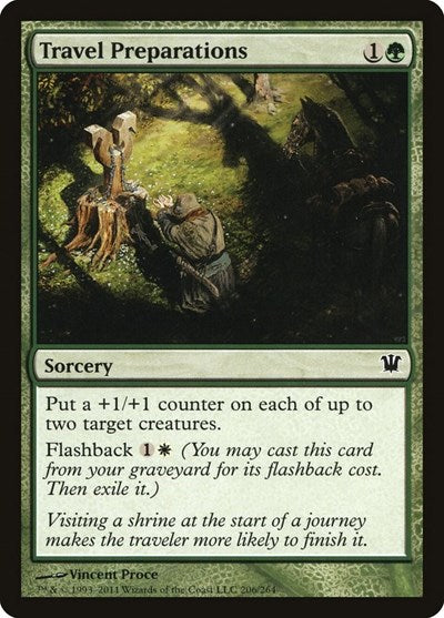 Travel Preparations (ISD) #206 Common (Damaged) Innistrad Magic: The Gathering: 2011