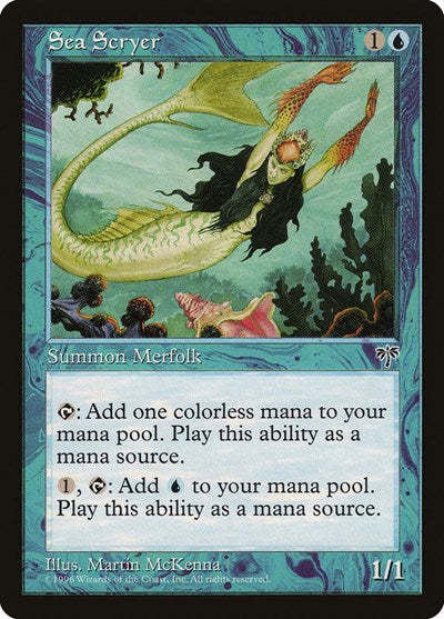 Sea Scryer (MIR) #90 Common (Lightly Played) Mirage Magic: 1996