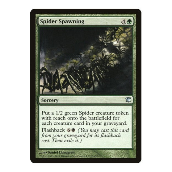 Spider Spawning (ISD) #203 Uncommon (Moderately Played) Innistrad Magic: The Gathering: 2011