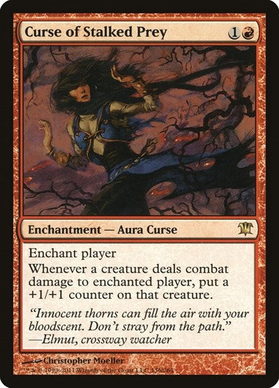 Curse of Stalked Prey (ISD) #136 Rare (Heavily Played) Innistrad Magic: The Gathering: 2011