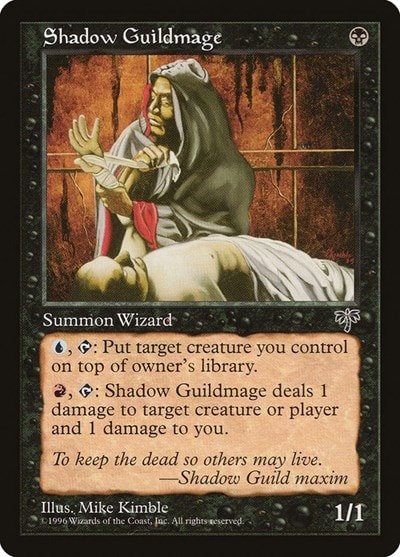 Shadow Guildmage (MIR) #140 Common (Moderately Played) Mirage Magic: The Gathering: 1996