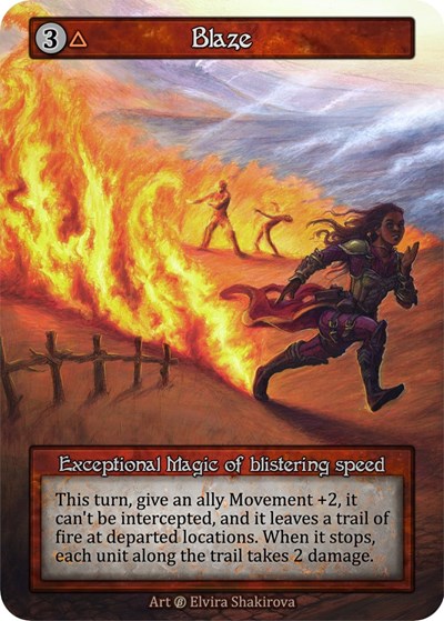 Blaze (B) Exceptional (Near Mint) Beta Sorcery: Contested Realm: 2023