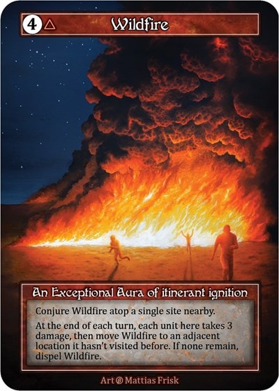 Wildfire (Foil) (B) Exceptional (Foil Near Mint) Beta Sorcery: Contested Realm: 2023