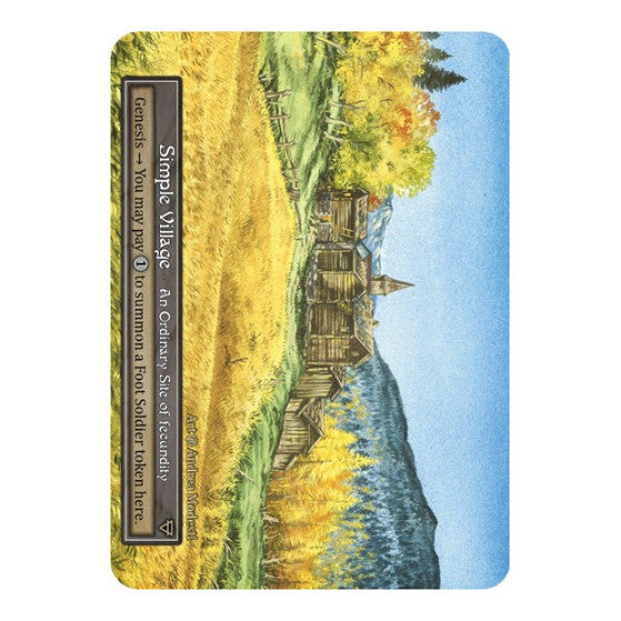 Simple Village (Foil) (B) Ordinary (Foil Lightly Played) Beta Sorcery: Contested Realm: 2023
