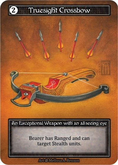Truesight Crossbow (Foil) (B) Exceptional (Foil Near Mint) Beta Sorcery: Contested Realm: 2023