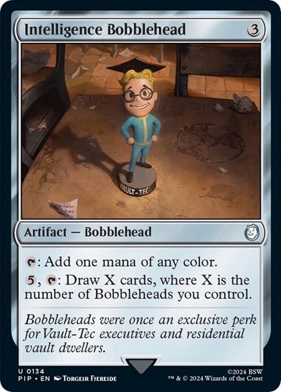 Intelligence Bobblehead (PIP) #134 Uncommon (Lightly Played) Universes Beyond: Fallout Magic: The Gathering: 2024