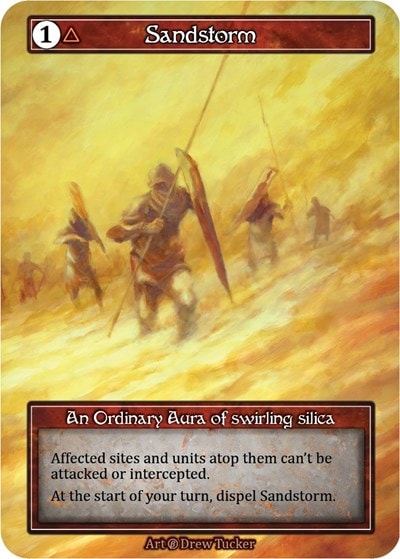 Sandstorm (Foil) (B) Ordinary (Foil Near Mint) Beta Sorcery: Contested Realm: 2023