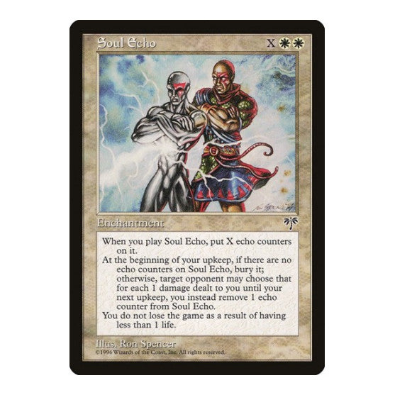 Soul Echo (MIR) #40 Rare (Moderately Played) Mirage Magic: The Gathering: 1996