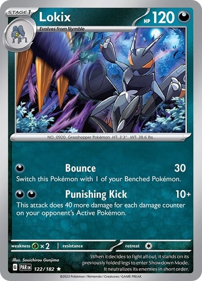 Lokix (PAR) #122/182 Rare (Holofoil Lightly Played) SV04: Paradox Rift Pokemon: 2023
