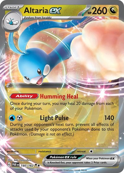 Altaria ex (PAR) #140/182 Double Rare (Holofoil Near Mint) SV04: Paradox Rift Pokemon: 2023