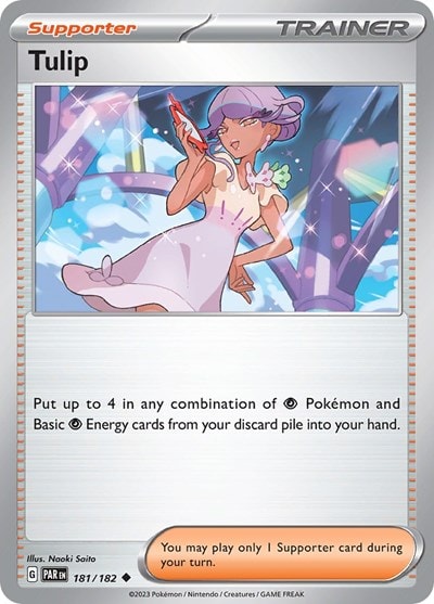 Tulip (PAR) #181/182 Uncommon (Moderately Played) SV04: Paradox Rift Pokemon: 2023