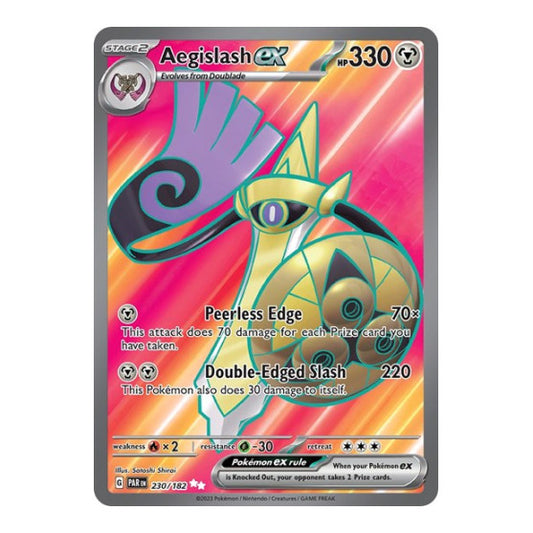 Aegislash ex - 230/182 (PAR) #230/182 Ultra Rare (Holofoil Near Mint) SV04: Paradox Rift Pokemon: 2023