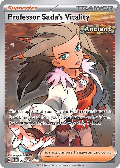 Professor Sada's Vitality - 239/182 (PAR) #239/182 Ultra Rare (Holofoil Near Mint) SV04: Paradox Rift Pokemon: 2023