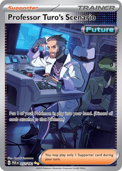 Professor Turos Scenario 257 182 (PAR) #257/182 Special Illustration Rare (Holofoil Near Mint) SV04: Paradox Rift Pokemon: 2023