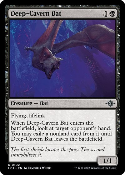 Deep Cavern Bat (LCI) #102 Uncommon (Lightly Played) The Lost Caverns of Ixalan Magic: The Gathering: 2023