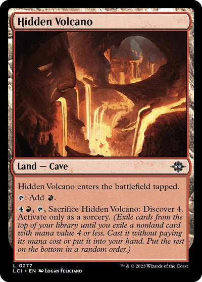 Hidden Volcano (LCI) #277 Land The Lost Caverns of Ixalan Magic: The Gathering: 2023