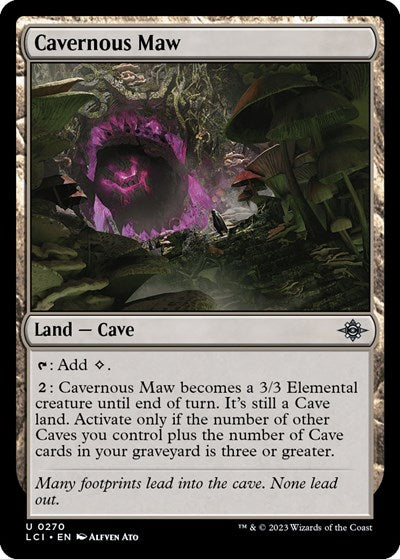 Cavernous Maw (LCI) #270 Uncommon (Lightly Played) The Lost Caverns of Ixalan Magic: The Gathering: 2023