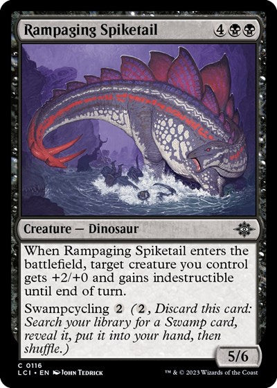 Rampaging Spiketail (LCI) #116 Common (Lightly Played) The Lost Caverns of Ixalan Magic: 2023