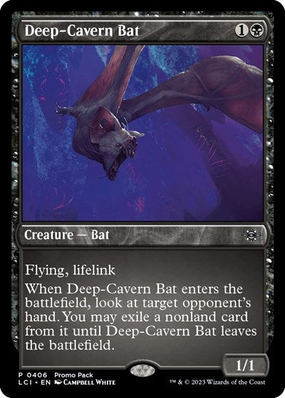 Deep Cavern Bat (PPLCI) #406 P (Lightly Played) Promo Pack: The Lost Caverns of Ixalan Magic: The Gathering: 2023