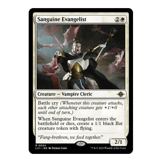 Sanguine Evangelist (LCI) #34 Rare (Lightly Played) The Lost Caverns of Ixalan Magic: The Gathering: 2023