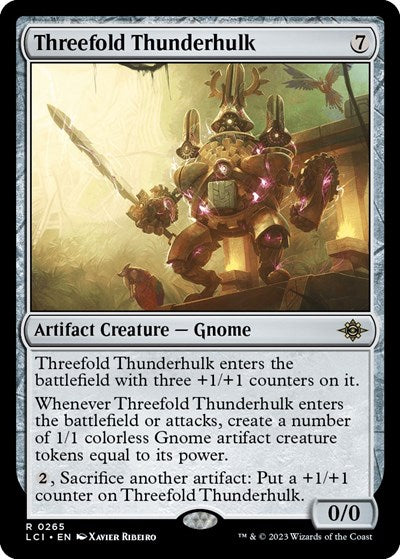 Threefold Thunderhulk (LCI) #265 Rare (Lightly Played) The Lost Caverns of Ixalan Magic: The Gathering: 2023