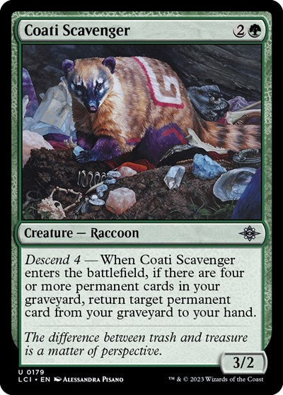 Coati Scavenger (LCI) #179 Uncommon (Lightly Played) The Lost Caverns of Ixalan Magic: The Gathering: 2023