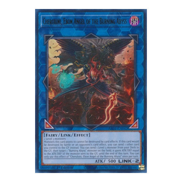 Cherubini, Ebon Angel of the Burning Abyss (UR) (RA01) #RA01-EN042 Ultra Rare (1st Edition Lightly Played) 25th Anniversary Rarity Collection YuGiOh: 2023