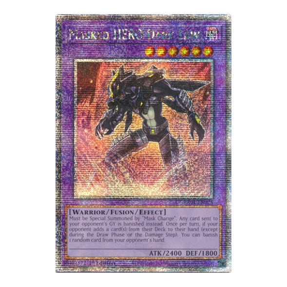 Masked HERO Dark Law (Quarter Century Secret Rare) (RA01) #RA01-EN025 Quarter Century Secret Rare (1st Edition Near Mint) 25th Anniversary Rarity Collection YuGiOh: 2023