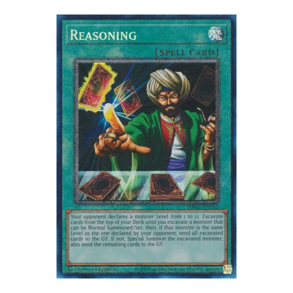 Reasoning (PCR) (RA01) #RA01-EN052 Prismatic Collector's Rare (1st Edition Near Mint) 25th Anniversary Rarity Collection YuGiOh: 2023