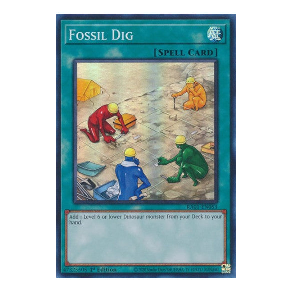 Fossil Dig (RA01) #RA01-EN053 Super Rare (1st Edition Lightly Played) 25th Anniversary Rarity Collection YuGiOh: 2023