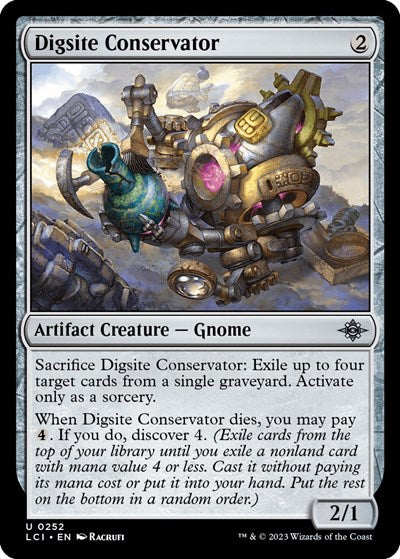 Digsite Conservator (LCI) #252 Uncommon (Lightly Played) The Lost Caverns of Ixalan Magic: 2023