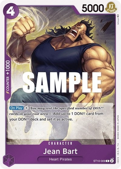 Jean Bart (ST-10) #ST10-009 Common (Foil Lightly Played) Ultra Deck: The Three Captains One Piece Card Game: 2023