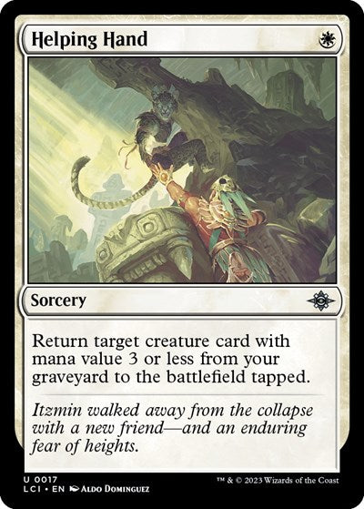 Helping Hand (LCI) #17 Uncommon (Lightly Played) The Lost Caverns of Ixalan Magic: 2023
