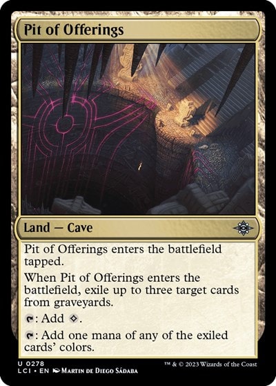 Pit of Offerings (LCI) #278 Uncommon (Lightly Played) The Lost Caverns of Ixalan Magic: The Gathering: 2023