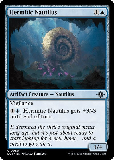 Hermitic Nautilus (LCI) #58 Uncommon (Lightly Played) The Lost Caverns of Ixalan Magic: The Gathering: 2023
