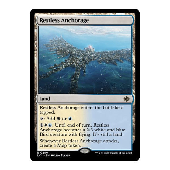 Restless Anchorage (LCI) #280 Rare (Near Mint) The Lost Caverns of Ixalan Magic: The Gathering: 2023