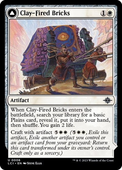 Clay Fired Bricks (LCI) #6 Uncommon (Lightly Played) The Lost Caverns of Ixalan Magic: The Gathering: 2023