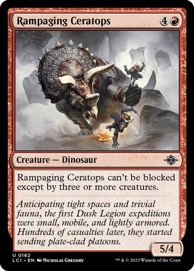Rampaging Ceratops (LCI) #162 Uncommon (Lightly Played) The Lost Caverns of Ixalan Magic: 2023