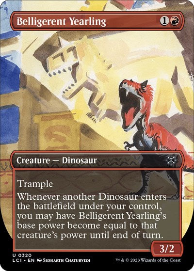 Belligerent Yearling Borderless (LCI) #320 Uncommon (Lightly Played) The Lost Caverns of Ixalan Magic: The Gathering: 2023
