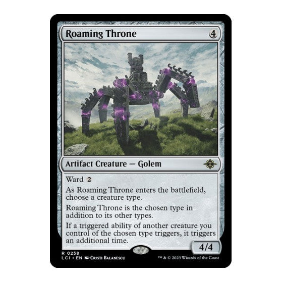 Roaming Throne (LCI) #258 Rare (Moderately Played) The Lost Caverns of Ixalan Magic: The Gathering: 2023